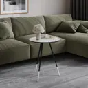 Журнальный столик круглый Трия 48x48 см белый