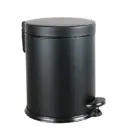 Контейнер для мусора для ванной 12 л металл цвет черный