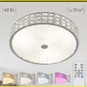 Люстра потолочная светодиодная Citilux CL32413G1 с пультом управления 15 м² регулируемый цвет света RGB цвет серый/серебристый