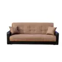 Диван раскладной Meblines Лондон 215x90x90 см рогожка цвет inario коричневая