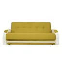 Диван раскладной Meblines Феникс 220x100x90 см велюр цвет кабрио желтый