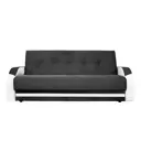 Диван раскладной Meblines Феникс 220x107x97 см велюр цвет кабрио черный