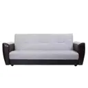 Диван раскладной Meblines Амстердам 225x95x90 см рогожка цвет inario серая