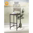 Комплект барных стульев со спинкой 2шт. BAR loft серый стул кухонный металлический 40х42х110 см ГРОСТАТ