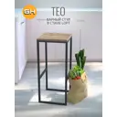 Барный стул TEO loft голубой стул кухонный 79x37x35 см ГРОСТАТ