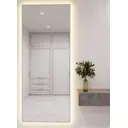 Зеркало с подсветкой One Mirror в алюминиевой раме настенное 190x60см свет теплый белый цвет серебро