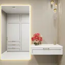 Зеркало с подсветкой One Mirror в алюминиевой раме настенное 170x80см свет теплый белый цвет белое