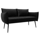 Диван прямой Лига диванов Лига-083 131068 146x81x74 см эко-кожа цвет grifon 18 черный