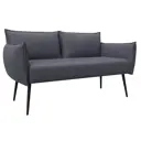 Диван прямой Лига диванов Лига-083 131069 146x81x74 см эко-кожа цвет grifon 15 серый