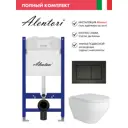 Инсталляция Alentori SISTEMA 50 AL.SIS33T с клавишей CHIAVE A матовый черный AL.CHI013BM Alentori FLUIRE 208 унитаз микролифт глянцевый белый