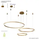 Светильник подвесной светодиодный Crystal lux Fortuna sp158w gold 53 м² нейтральный белый свет цвет золото