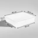 Ящик Кристалл 40x8.5x33.5 см 9 л пластик с крышкой цвет прозрачный