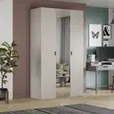 Шкаф распашной Трия Тиффани с 2 дверями 130x224x53 см ЛДСП цвет кашемир/кашемир матовый