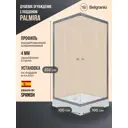 Душевой уголок Belgranio Palmira квадрат с поддоном 100x100см профиль хромированный эффект стекла прозрачный