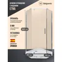 Душевой уголок Belgranio Etna Etna ассиметричный с поддоном 90x90см профиль хромированный эффект стекла прозрачный