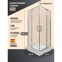 Душевой уголок Belgranio Ugo Ugo квадрат с поддоном 90x90см профиль хромированный эффект стекла прозрачный