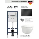 Инсталляция AM.PM I012709.0238 PrimeFit с клавишей слива PrimeFit S матовый черный Alentori FLUIRE 110 Vortex унитаз микролифт глянцевый белый