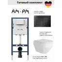 Инсталляция AM.PM I012709.0238 PrimeFit с клавишей слива PrimeFit S матовый черный Alentori FLUIRE 208 унитаз микролифт глянцевый белый