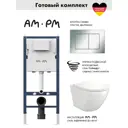 Инсталляция AM.PM I012709.0251 PrimeFit с клавишей слива PrimeFit S гл/хром Alentori FLUIRE 110 Vortex унитаз микролифт глянцевый белый