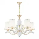 Люстра подвесная Arte milano Florentia-3987 303987/5 wh/gd 5 ламп 10 м² цвет белый