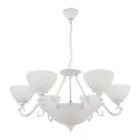 Люстра подвесная Arte milano Am340518/6-3 wt+sl 9 ламп 18 м² цвет белый