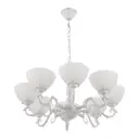 Люстра подвесная Arte milano Am340518/8 wt+sl 8 ламп 16 м² цвет белый