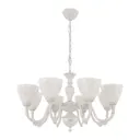 Люстра подвесная Arte milano Am347837/8 wt+sl 8 ламп 16 м² цвет белый