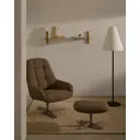Пуф текстилен La forma Jaspe светло-коричневый 42.5x39 см
