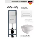 Инсталляция AM.PM I012711.0301 ErgoFit с клавишей слива ErgoFit M пластик глянцевый белый Alentori FLUIRE 901 унитаз микролифт глянцевый белый