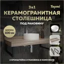 Столешница в ванную Teymi F15704 100x50см Керамогранит цвет коричневый