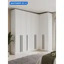 Шкаф распашной Принцесса мелания 3030/5а с 7 дверями 130x260x50 см ЛДСП цвет белый