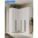 Шкаф распашной Принцесса мелания 3029/3 с 5 дверями 130x220x50 см ЛДСП цвет белый