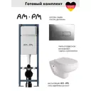 Инсталляция AM.PM I012711.0351 ErgoFit с клавишей слива ErgoFit M пластик гл/хром Alentori FLUIRE 901 унитаз микролифт глянцевый белый