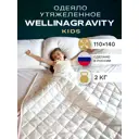 Утяжеленное сенсорное одеяло Wellinagravity 110x140 белое 2кг WGS-11