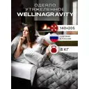 Утяжеленное сенсорное одеяло Wellinagravity 140x205 темно-серое 8кг WGS-15