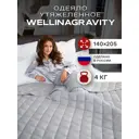 Утяжеленное сенсорное одеяло Wellinagravity 140x205 серое 4кг WGS-15