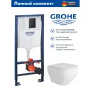 Инсталляция GROHE Solido 3 в 1 с клавишей смыва Even фантомный черный (38811KF0) Alentori FLUIRE 208 унитаз микролифт белый глянцевый