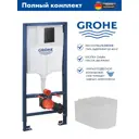 Инсталляция GROHE Solido 3 в 1 с клавишей смыва Even фантомный черный (38811KF0) Alentori FLUIRE 2101 Vortex унитаз микролифт белый глянцевый