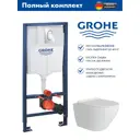 Инсталляция GROHE Solido 5 в 1 QuickFix с панелью Arena Cosmopolitan (39702000) Alentori FLUIRE унитаз микролифт белый глянцевый