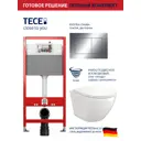 Комплект инсталляция с унитазом Tece 9400412AL.FLU40110.V.W цвет белый