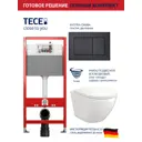 Комплект инсталляция с унитазом Tece 9400414AL.FLU40110.V.W цвет белый