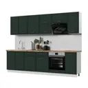 Кухонный гарнитур Стендмебель Индира УТ000587956 280x217x60 см ЛДСП цвет белый, сланец