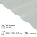 Профнастил С20 0.45 мм 1.15x2 м белый