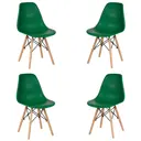 Стулья для кухни Стулбержи Eames 4 шт со спинкой изумруд