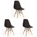Стулья для кухни Стулбержи со спинкой Eames 3 шт горький шоколад
