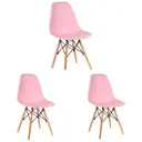 Стулья для кухни Стулбержи со спинкой Eames 3 шт розовый