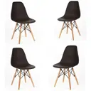 Стулья для кухни Стулбержи Eames 4 шт со спинкой горький шоколад