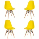 Стулья для кухни Стулбержи Eames 4 шт со спинкой желтый