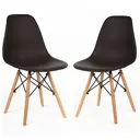 Стулья для кухни Стулбержи со спинкой Eames 2 шт горький шоколад