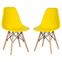 Стулья для кухни Стулбержи со спинкой Eames 2 шт желтый